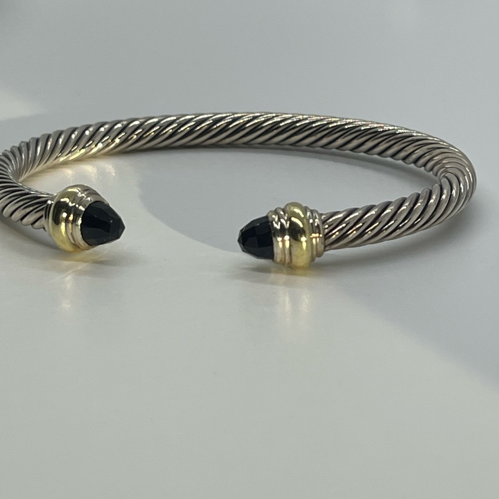 David Yurman Classic Cable Bracelet in Sterling Silver with 14k Yellow Gold - Picture 12 of 12